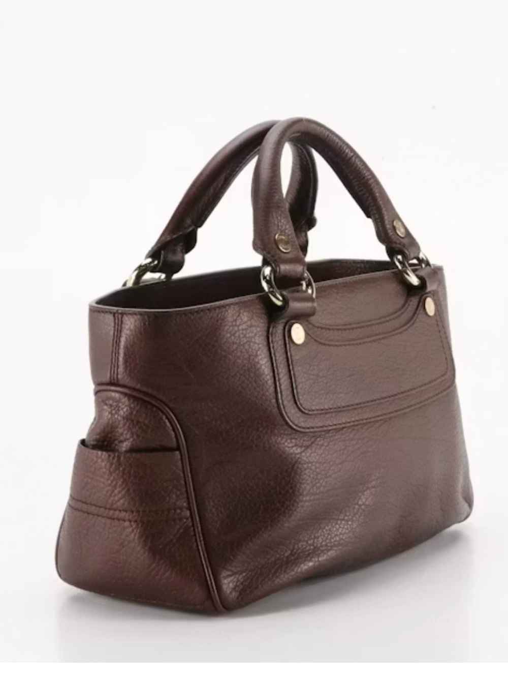 Celine Boogie Bag in Brown in Shimmery Brown Calfskin Leather - Picture 2 of 10